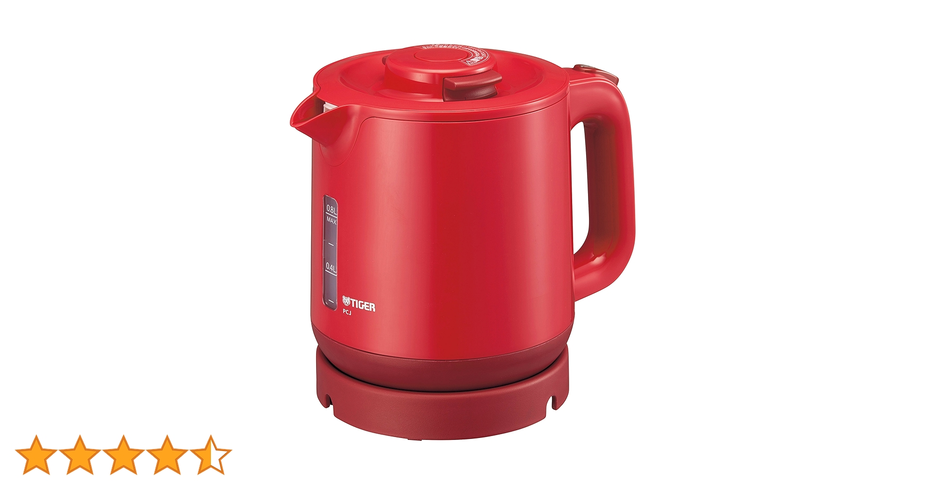 タイガー 魔法瓶 蒸気レス電気ケトル わく子 800ml レッド PCJ-A081-R Tiger 61uxYFey-OL._AC_UL210_SR210,